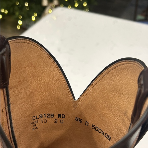 Lucchese Dark Brown Crocodile Leather Boots - Picture 7 of 9